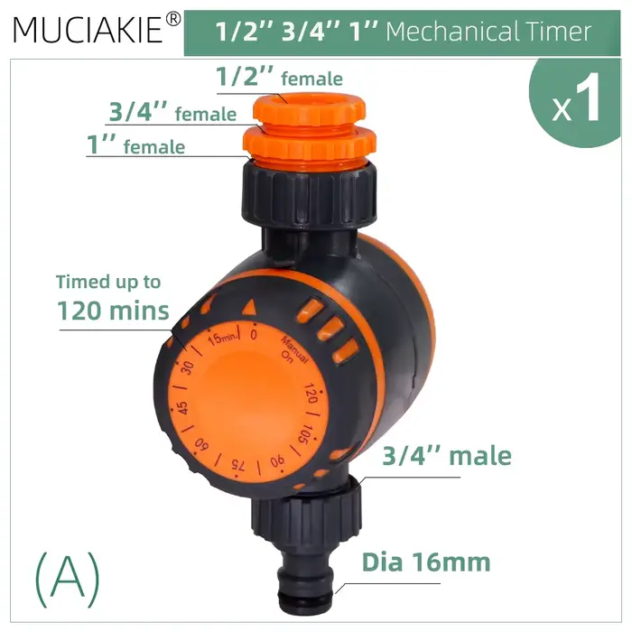 Contrôleur automatique d'irrigation d'arrosage de jardin, minuterie d'eau quotidienne mécanique inte