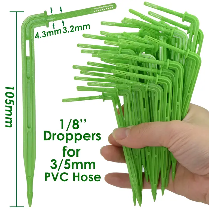 Kit système d'arrosage goutte-à-goutte avec flèche courbée à 2 voies