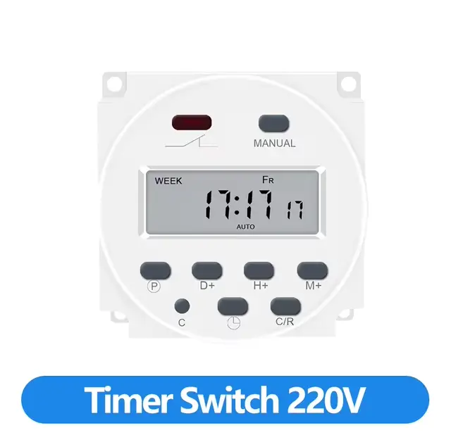 Minuteur électronique numérique CN101A à micro-ordinateur, programmable hebdomadaire 7 jours, relais