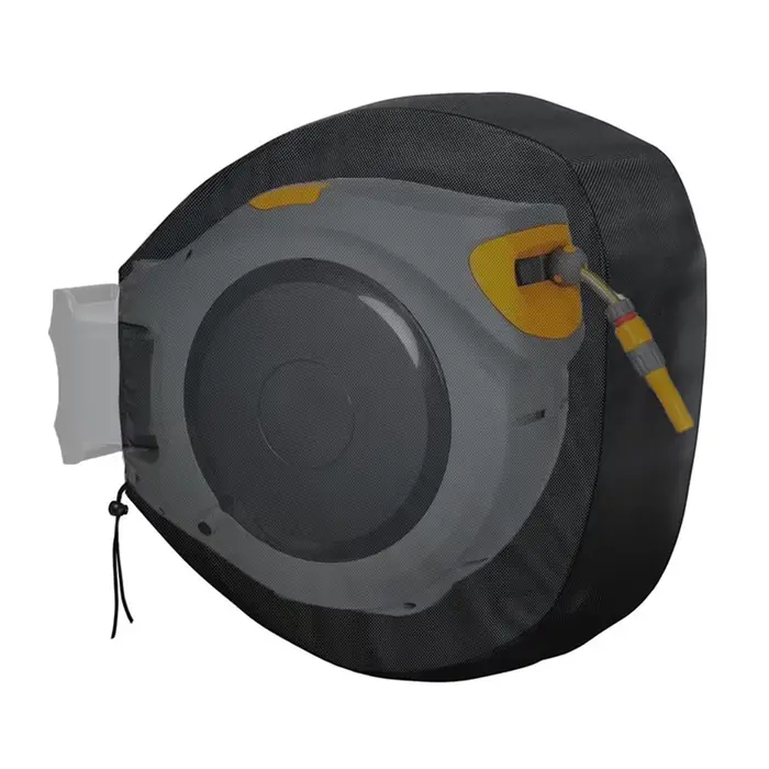 Juste de Protection pour Enrouleur de Tuyau, 165g 420D 55x55x30cm, Noir, Grand Grill Oxford, Rétract
