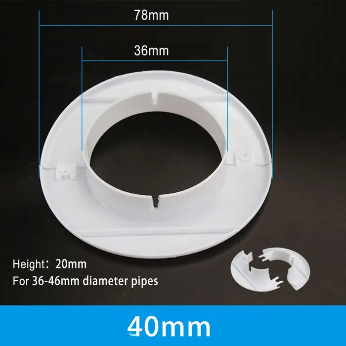 Couvercle de trou de tuyaux PP 40-80mm pour installation de climatisation et de chauffage, couleurs variées pour améliorer l'esthétique de votre intérieur, facile à installer, résistance aux variations de température, pour tous les projets de rénovation et de maintenance de votre habitat