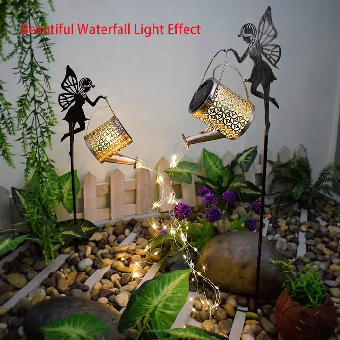 Arrosoir Lumineux Solaire Décoration Extérieure Jardin Lampe Projection LED Fer Étanche Occasions Spéciales