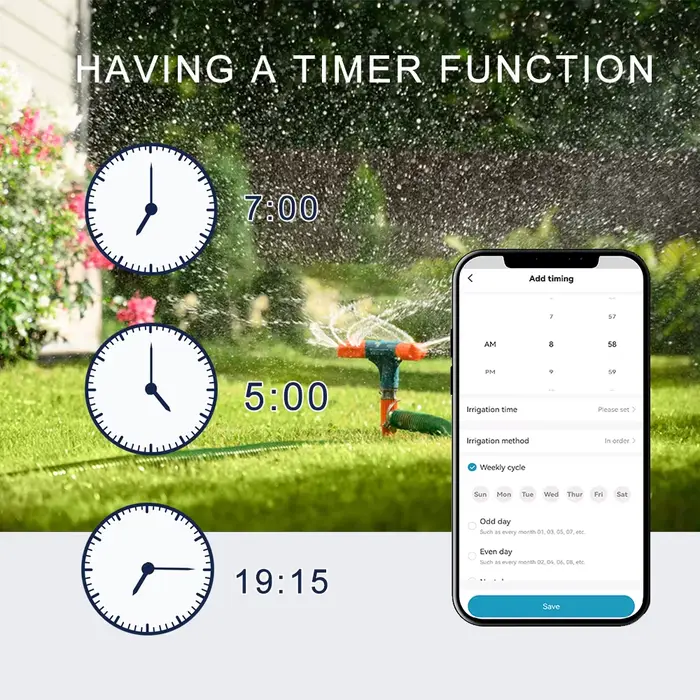 Contrôleur d'arrosage intelligent WiFi 6/8 stations pour intérieur