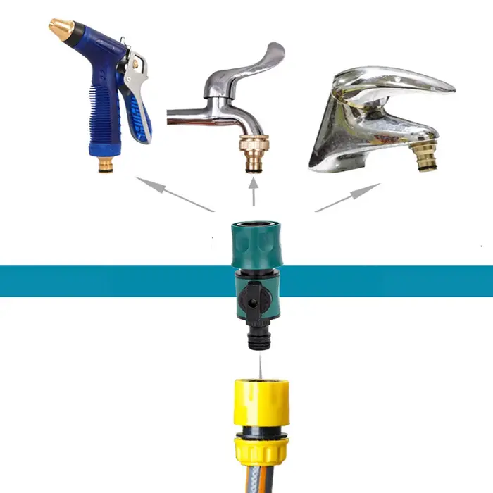 Nouveau tuyau d'arrosage vanne d'arrêt adaptateur de robinet connecteur d'eau de jardin gadget de jardin pour arrosage du jardin irrigation du jardin jardinage facile efficace et durable