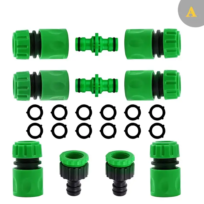 Raccord rapide double mâle ABS 1/2 po pour tuyau d'arrosage de jardin, adaptateur d'extension pour t