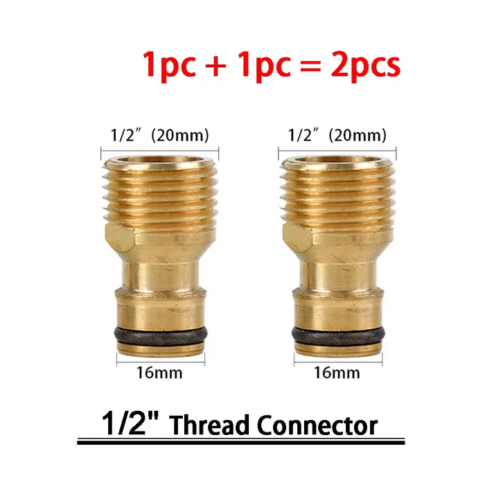 Ensemble de raccords rapides pour tuyau d'arrosage en laiton de qualité supérieure avec anneaux en caoutchouc pour éviter les fuites adapté aux robinets de 3/4" et 1/2" pour jardiniers et amoureux de la nature