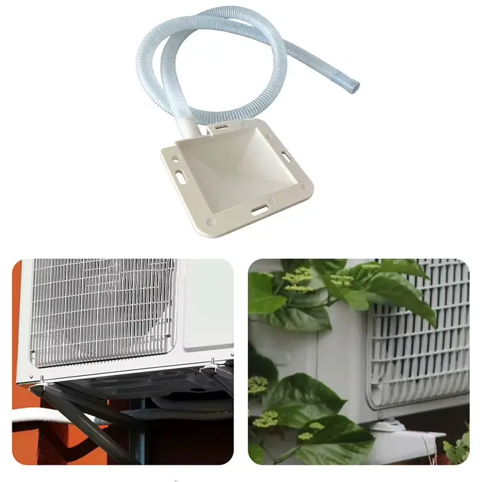 Bac de récupération des condensats pour climatiseur, conception de drainage efficace, compatibilité générale, construction durable, design moderne, tuyau de 1 mètre inclus, pour améliorer le confort de votre maison et préserver l'intégrité de votre système HVAC