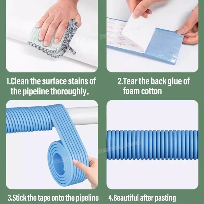 Isolation de tuyau en mousse flexible résistante aux hautes températures protection décorative insonorisée pour tuyaux de chauffage couvercle de bouche correction pour tuyaux de climatisation occasions spéciales