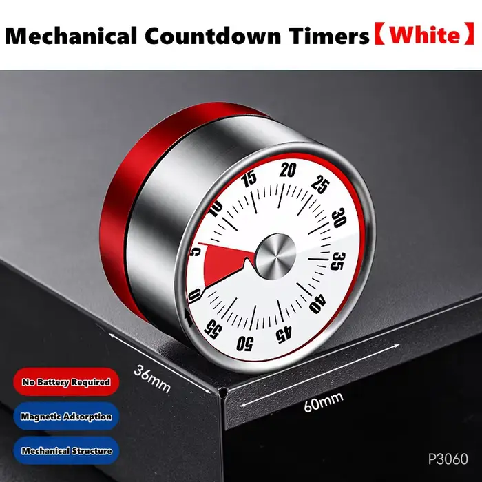 Rappel de compte à rebours, minuteries visuelles mécaniques magnétiques, horloge de cuisson en class