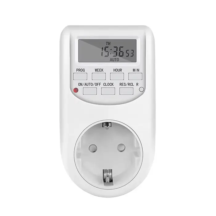 Minuterie numérique 220V, électronique, 12/24 heures, prise de synchronisation Programmable hebdomad