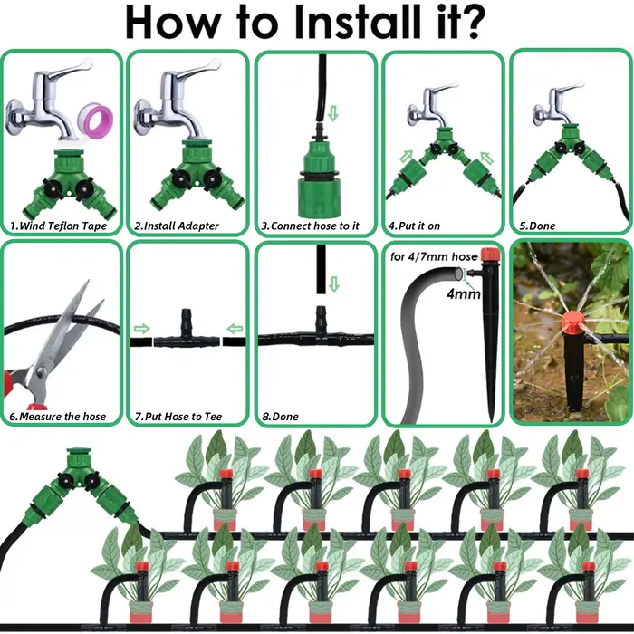 KESLA-Système d'arrosage automatique goutte-à-goutte 5m-50m, tuyau de jardin, micro kits d'arrosage 