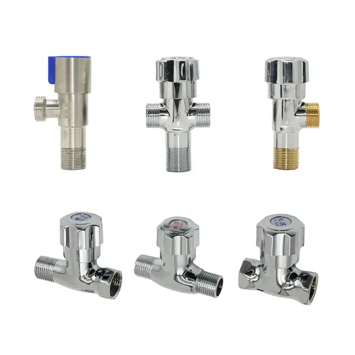 Connecteur de plomberie à filetage en laiton de 1/2 ", robinet séparateur d'eau en T, Valve à 2/3 vo