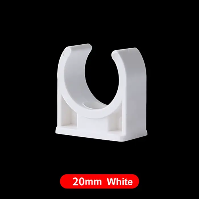 Collier de serrage de tuyau en PVC pour irrigation de jardin aquarium joint de fixation support de tuyau d'eau polyvalent 20 à 50mm 2 à 10 pièces