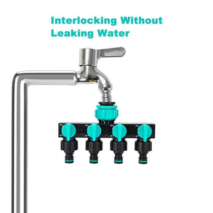 Connecteur d'eau de jardin en plastique argent durables pour jardinage et agriculture polyvalents