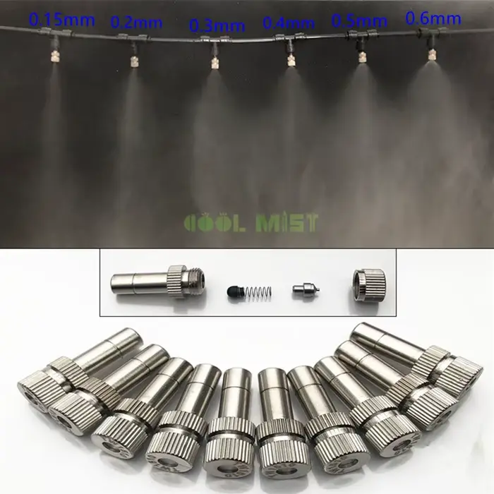 Kit d'arrosage de 10M, avec 12 pièces de brouillard