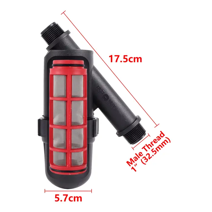 3/4 "1" tuyau d'arrosage filtre pulvérisateur filtre Tube connecteur 100-120 maille écran jardin Agr