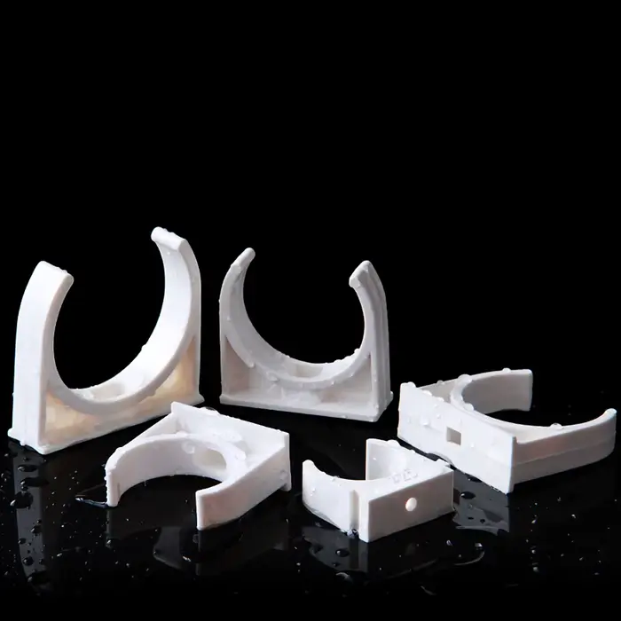 Collier de serrage de tuyau en PVC pour irrigation de jardin aquarium joint de fixation support de tuyau d'eau polyvalent 20 à 50mm 2 à 10 pièces