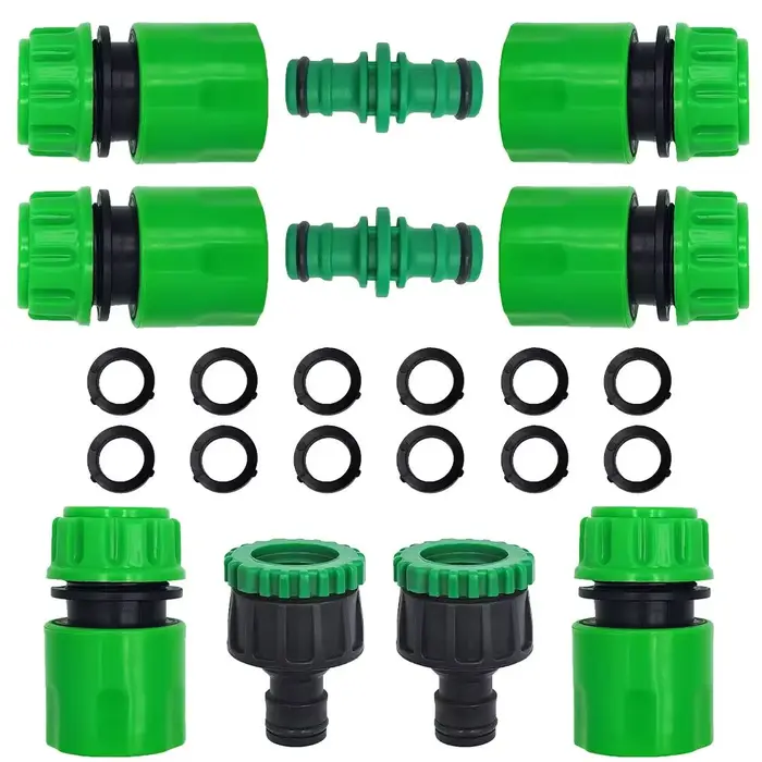 Connecteur rapide pour tuyau d'arrosage de jardin en ABS, extrémité de 1/2 pouces, double raccord mâ