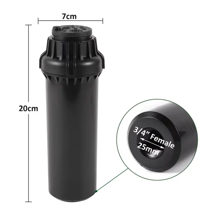 Arroseur de pelouse de jardin à distance, 3/4 ", 40 ° ~ 360 °, réglable, pulvérisateur de pelouse po