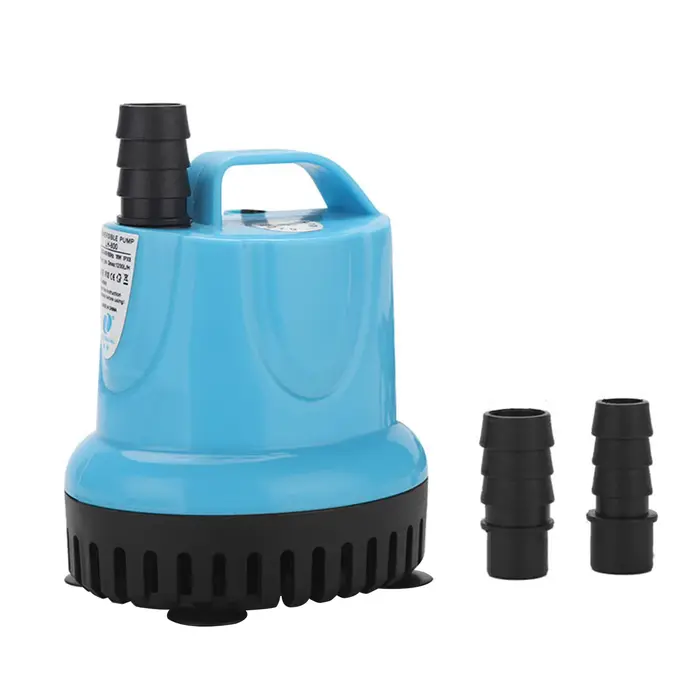 Pompe submersible LH-802 45W pour aquariums et étangs avec protection contre les brûlures à sec et choix de couleurs argento-cyan-or