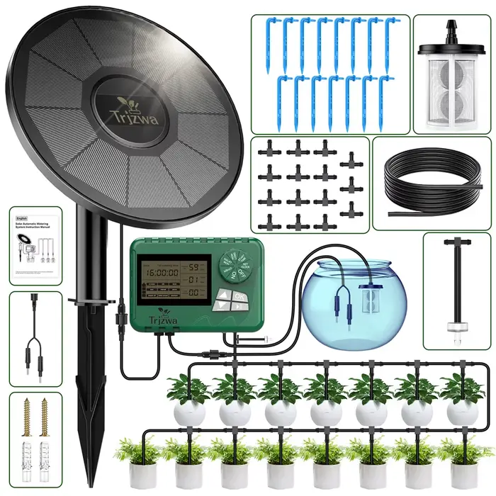 Système d'irrigation solaire 3W avec batterie intégrée de 2200 mAh, système d'arrosage automatique a