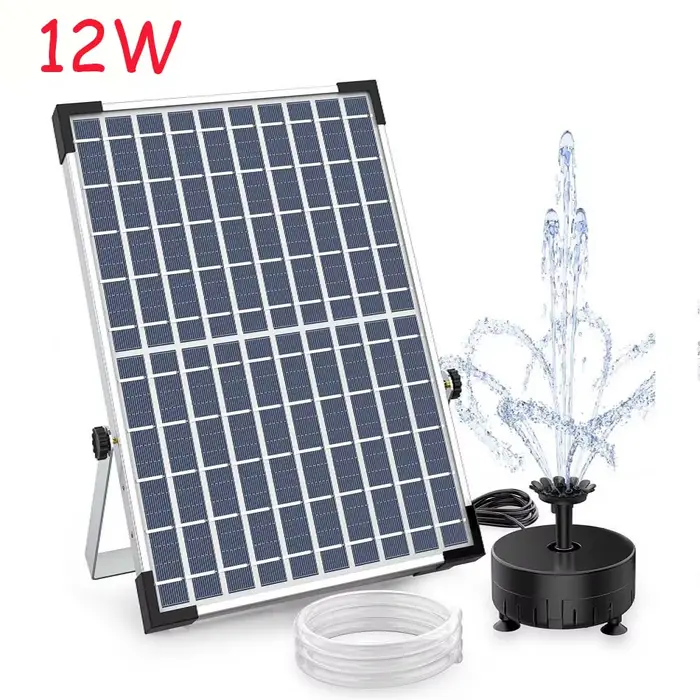 Pompe à eau solaire avec tuyau à buses, pompe à eau solaire bricolage pour bain d'oiseaux, sécuritai