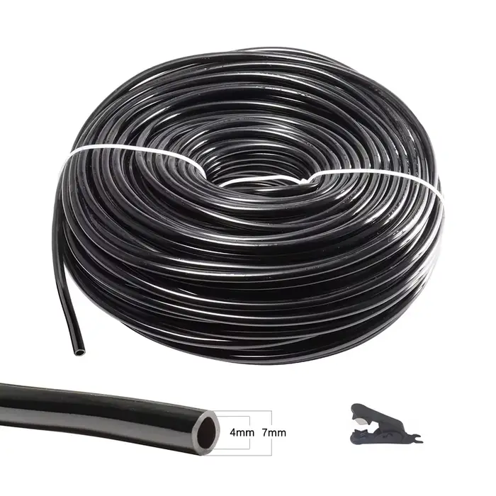 5M/10M/20M/30M/50M arrosage de jardin 4/6mm tuyau Micro tuyau d'irrigation goutte à goutte avec coup