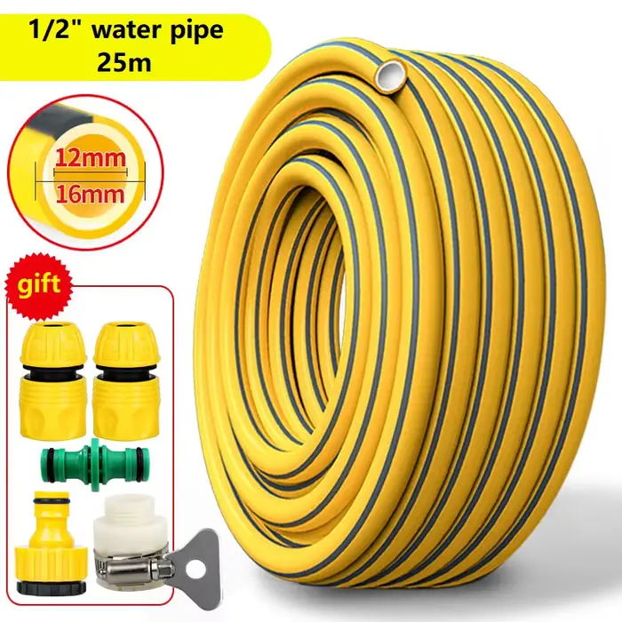 Tuyau d'eau haute pression en caoutchouc pour lavage de voiture, G1/2 ", 25m, 50m, ménage, arrosage,