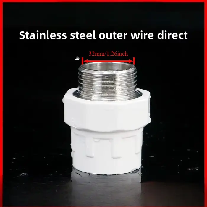 20/25/32/40/50/63/75mm filetage mâle en laiton PVC droit 1/2 "3/4" 1 "1.2" 1.5 "2" 2.5 "connecteur r