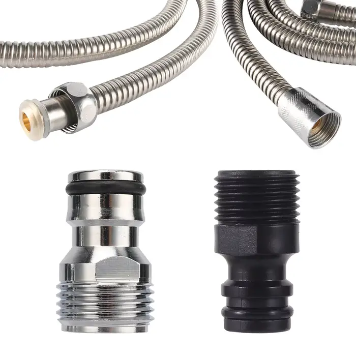 Adaptateur de robinet à filetage mâle 1/2 ", 1.5/2m, tuyau d'eau à noyau en cuivre pour jardin, conn