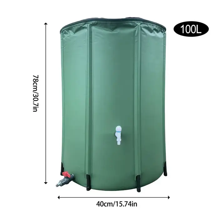 Récipient de collecte d'eau de pluie pliable en PVC, tonneau de pluie, réservoir d'eau de récolte, p