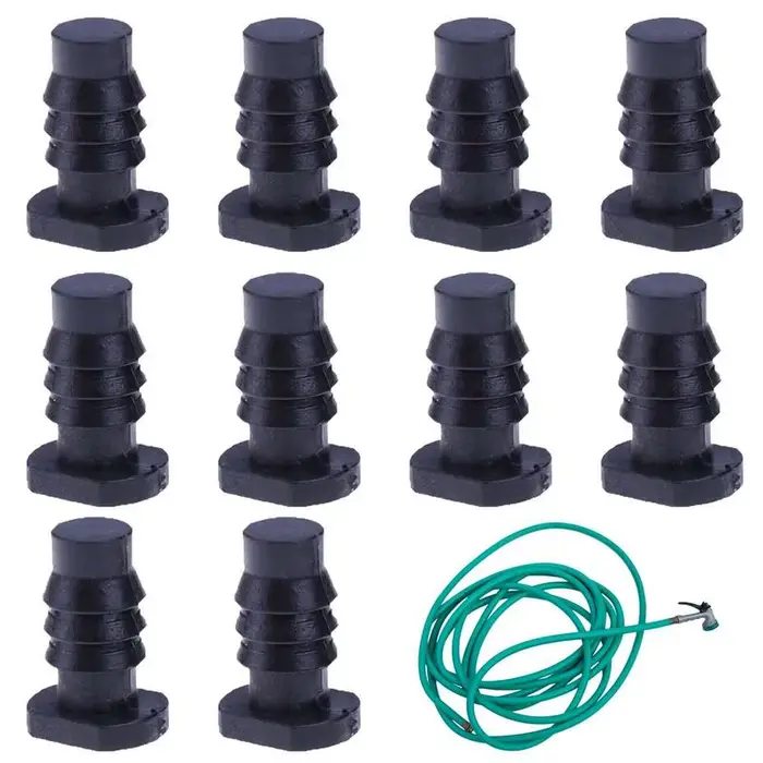 Bouchon de Tuyau d'Eau Durable pour Arrosage, Accessoires d'Irrigation Goutte à Goutte, 8mm, 10 Pièc