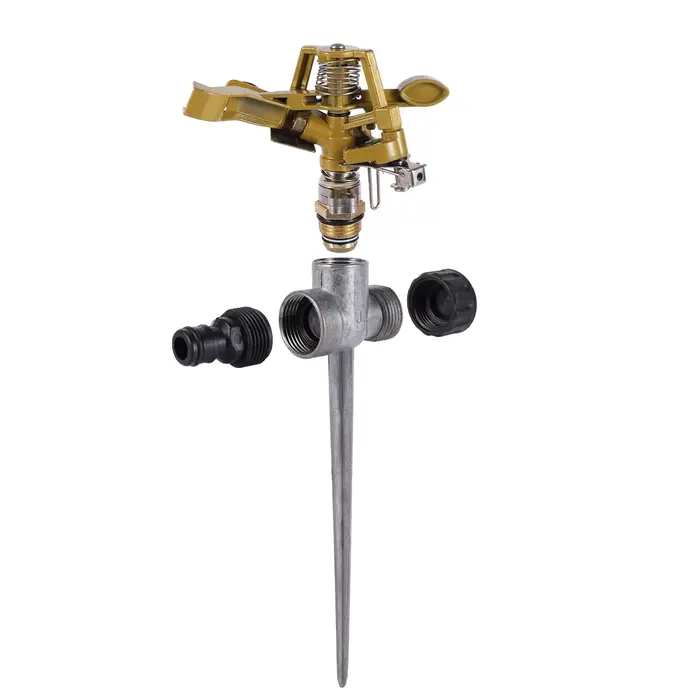Arroseur Rocker Rotatif pour Jardin Pelouse Agricole et Entretien de Serres Rotation Réglable 360 Degrés Impulsion en Métal Connecteur