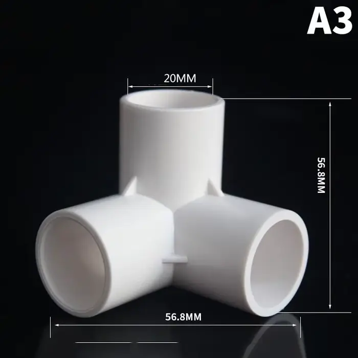 Raccord PVC 20/25/32/40/50mm, connecteur PVC tridimensionnel 3/4/5/6 voies DN20/25/32/40/50, raccord