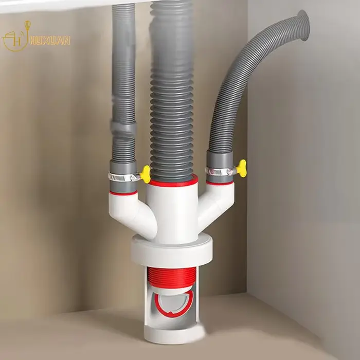 Drain de machine à laver Un distributeur de vidange à trois voies, un sèche-linge, un tuyau de drain