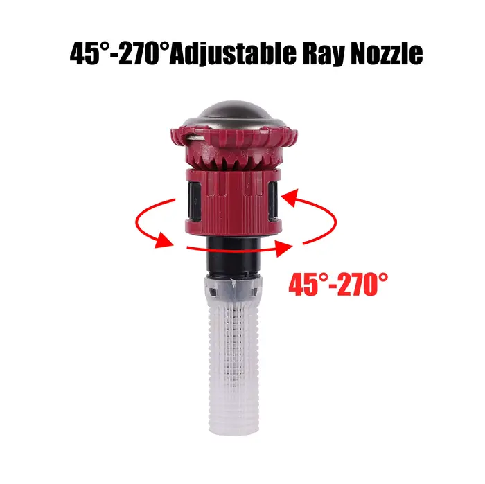 Réglable 360 ° 45 ° ~270 ° Arroseur Pop-Up enterré 1/2 "filetage interne jardin pelouse Irrigation disperseur arrose