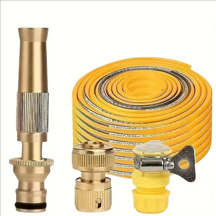 1 ensemble de tuyaux d'arrosage de jardin, comprenant des pistolets à eau, des tuyaux et des connect