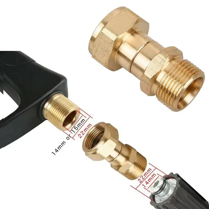 Connecteur de Joint pivotant pour nettoyeur haute pression en laiton