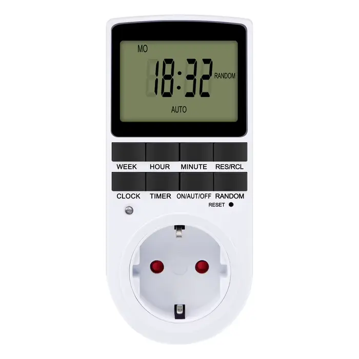 Minuterie électronique numérique avec écran LCD, minuterie de contrôle programmable, prise de synchr