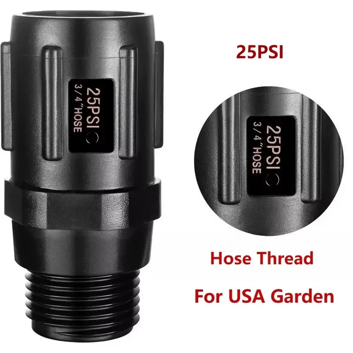 Régulateur de pression pour tuyau d'arrosage 25 PSI, 3/4" FHT × 3/4“ MHT, réducteur de pression, rég