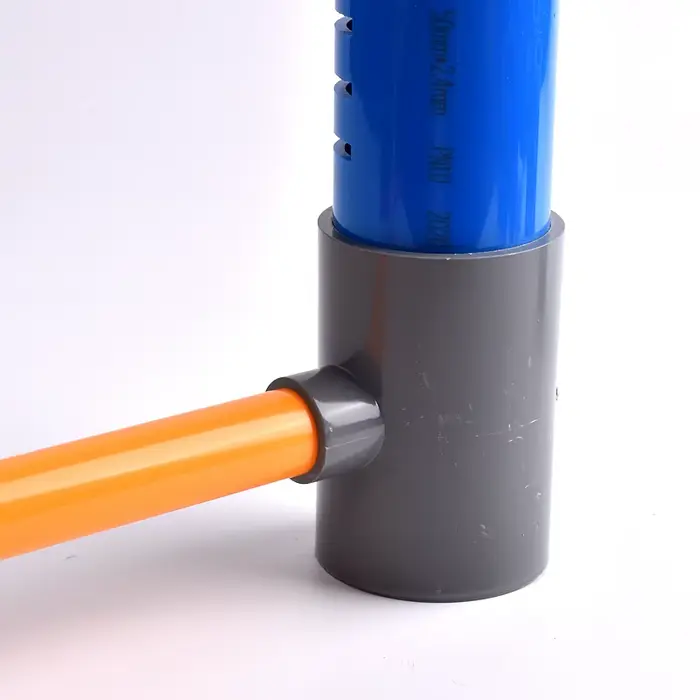 Connecteur en T de réduction de tuyau en PVC, diamètre intérieur de 20 ~ 63mm, tube précieux d'irrig