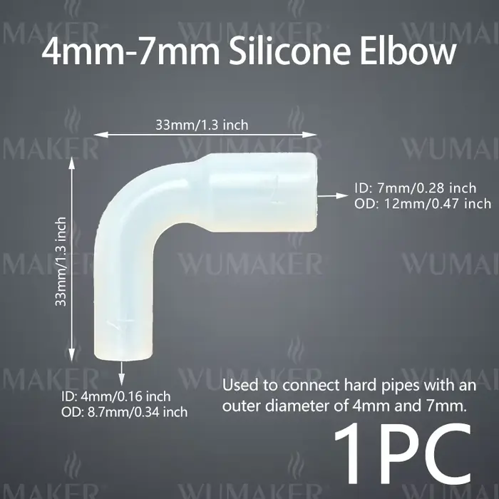 Connecteur de tuyaux durs et souples en Silicone