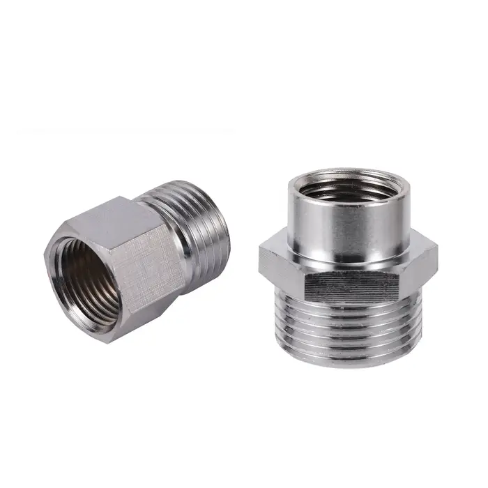 Adaptateur de filetage mâle M18 à 1/2 "3/4", connecteur de filetage en cuivre nickelé, adaptateur de