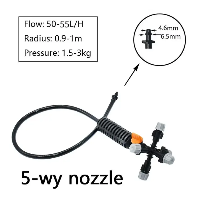 Système d'irrigation par brouillard pour serre de jardin, Kit de pulvérisation réglable à 4/5/6/7 vo