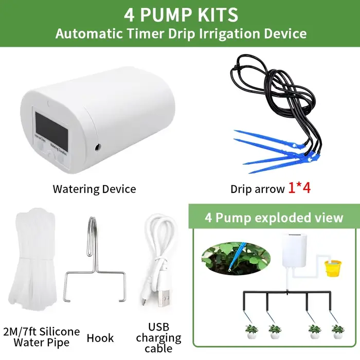 Pompe d'arrosage automatique pour plantes et fleurs