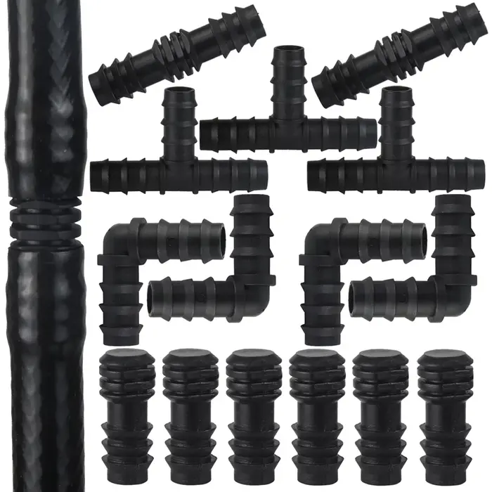 10 pièces 16mm tuyau d'irrigation barbe té arrosage connecteur rapide pour système d'égouttage de jardin 1/2 ''PE