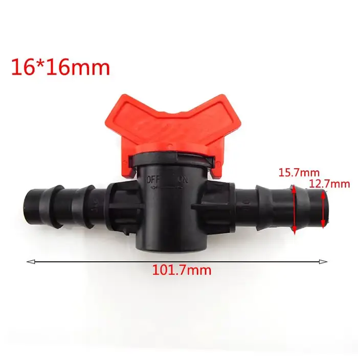 Robinet de tuyau d'arrosage de jardin, vanne d'eau goutte à goutte d'irrigation, 16mm, 20mm, 25mm, 1