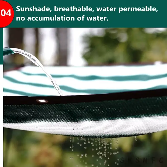 Voile d'ombre HDPE protection UV maille d'ombrage 12 aiguilles pour jardin pergola voiture ombrage extérieur durable ombrage 80 à 90%