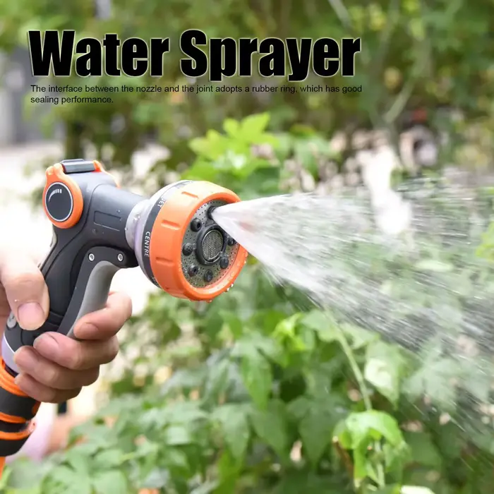 Pulvérisateur d'eau de jardin à haute pression métal orange pour arrosage et lavage de voiture occassions spéciales jardinage communautaire