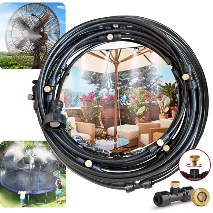 Système de brumisation DIY pour extérieur, pulvérisateur de jardin, ligne de brumisation de 10 m, 12